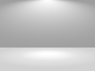 Grey studio empty background. Light template room place for advertising and displaying product. Vector illustration