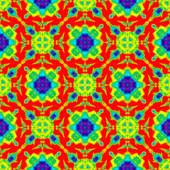 Geo Surface Medallion. Orange, Red, Pink