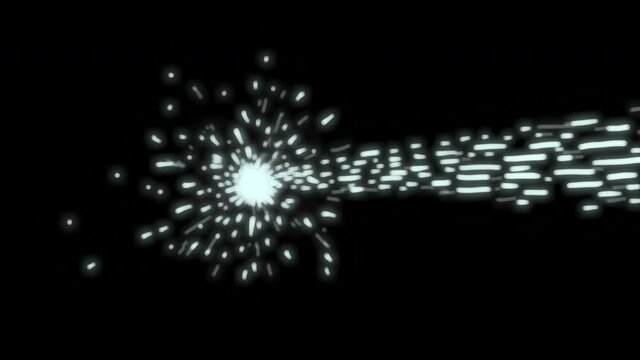 古い特撮に出てくる手描きの光線・怪獣に当たった時 光線 Old SFX hand drawn Ray