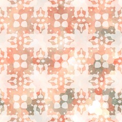 Seamless white on color interior wall tile style surface pattern design for print. High-quality illustration. Ornate overlay contemporary textile graphic design. Floor wall cover in Portuguese style.