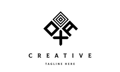OAX rectangle three latter logo vector