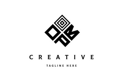 OBP rectangle three latter logo vector