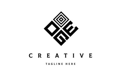 OEG rectangle three latter logo vector