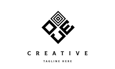 OEJ rectangle three latter logo vector