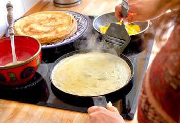 French crêpes suzette 
