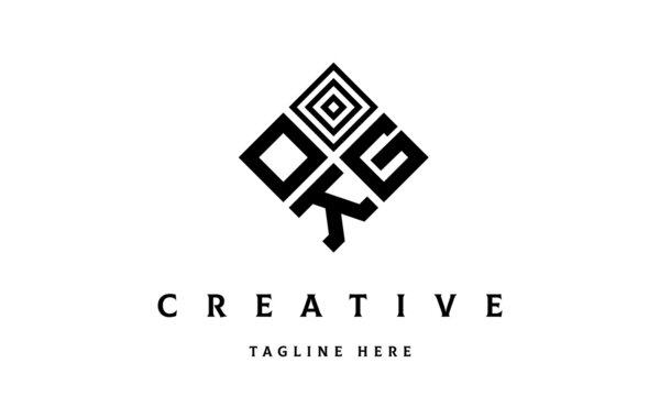 OGK rectangle three latter logo vector
