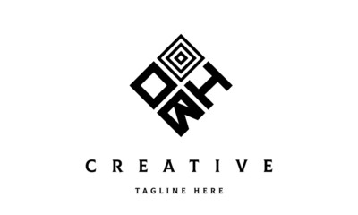 Fototapeta premium OHB rectangle three latter logo vector