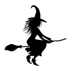 silhouette of a witch, halloween decor