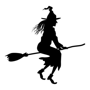 silhouette of a witch, halloween decor