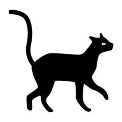 silhouette of a cat on a white background