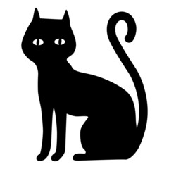 silhouette of a cat on a white background