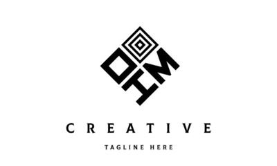 OMH rectangle three latter logo vector