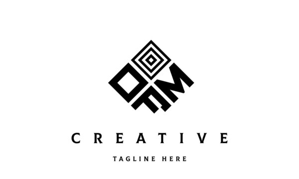 OMF rectangle three latter logo vector