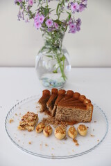 Assortment of baked sweet treats, including chocolate rum balls,