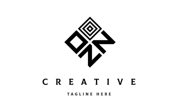 OZN rectangle three latter logo vector