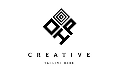 OPH rectangle three latter logo vector