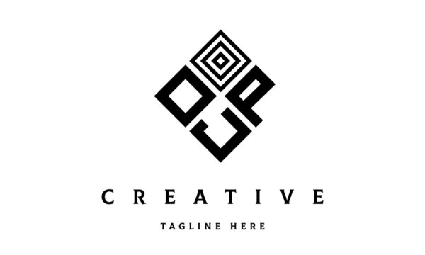 OPJ rectangle three latter logo vector