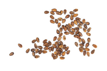 Dried watermelon seeds, Organic grains food, Isolated on white background