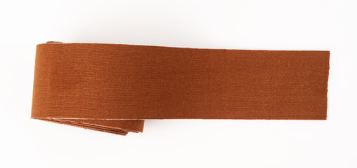 Kinesio taping, kinesiology. Body care tape with massage knife.