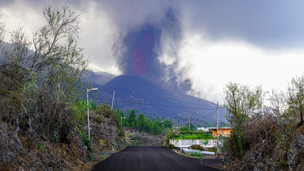 Volcano in La Palma. Canary Islands
