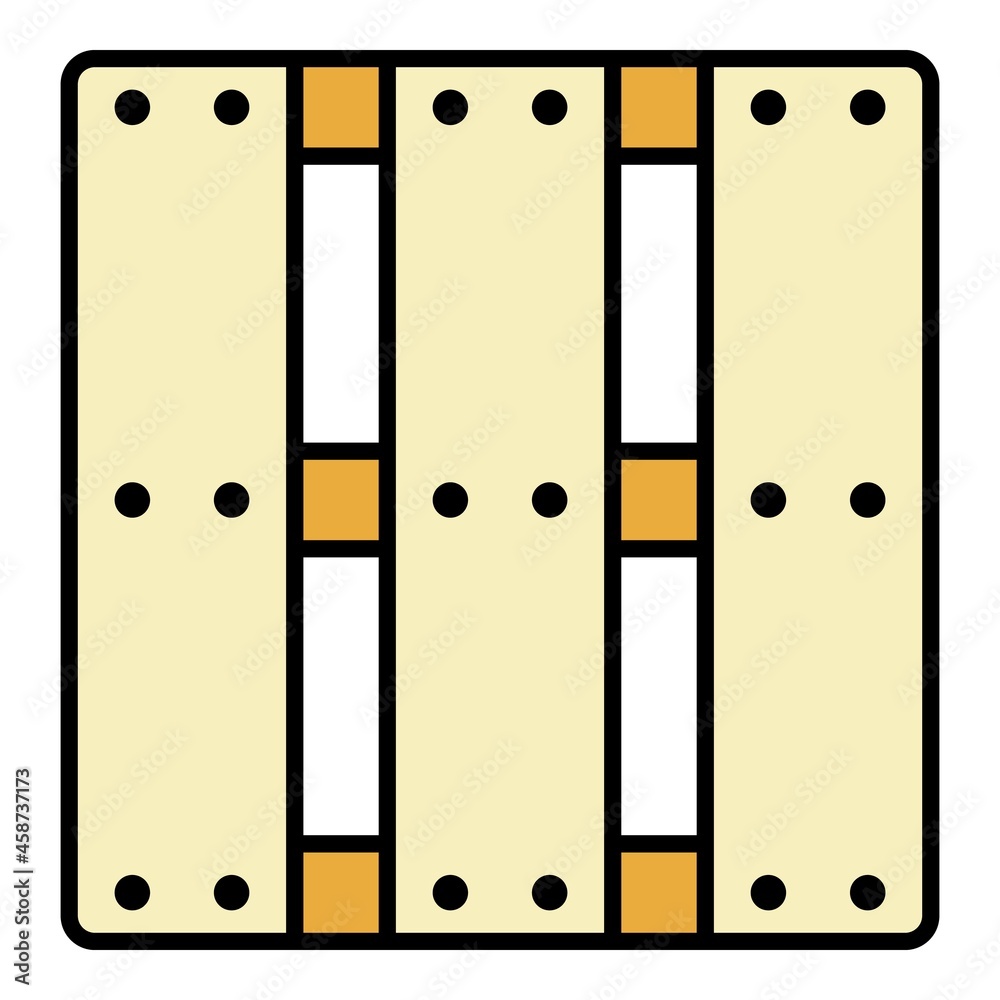 Poster loading pallet icon. outline loading pallet vector icon color flat isolated