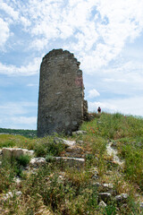 Old ruined fortress on the mountain. Crimea