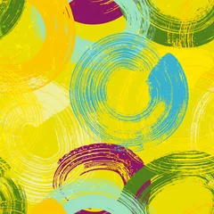 Rolgordijnen seamless abstract background pattern, with circles, swirls, paint strokes and splashes © Kirsten Hinte