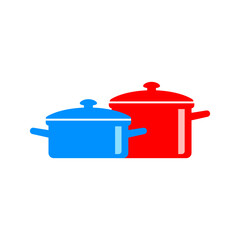 Pot vector icon on white background