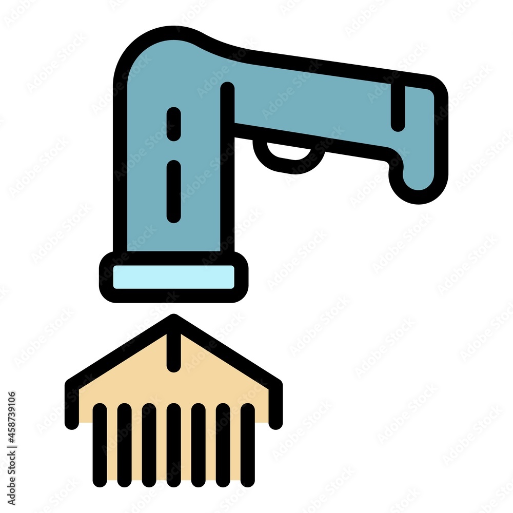 Poster scan qr icon. outline scan qr vector icon color flat isolated