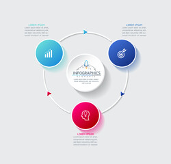 Vector illustration, infographics design, template, marketing, information, with 3 options or steps.
