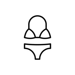 Women's underwear, bikini thin line icon. Modern vector illustration.
