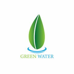 green water design logo vector. green leaf logo energy