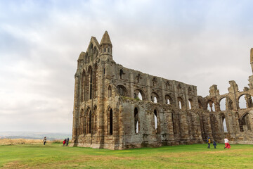 Ruins of  Whitby Abbey, a 7th-century Christian monastery that later became a Benedictine abbey. 