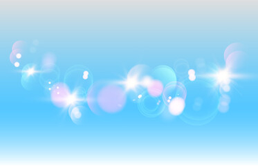Beautiful glare of bokeh lights. Blur the shape of the circle. Vector illustration