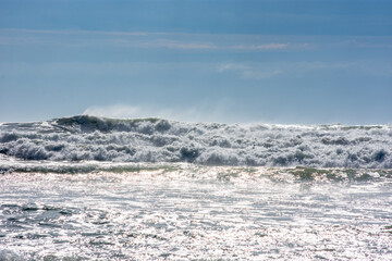 Rough ocean wit waves