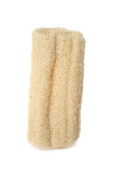 One natural loofah sponge isolated on white