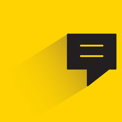 message icon with shadow on yellow background