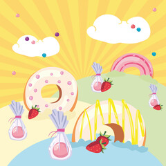 donuts with chocolates bags