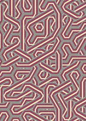 Colour Hexagon Tile Connection art background design illustration