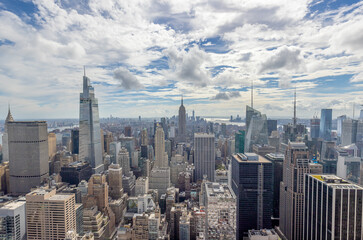 Fototapeta na wymiar New York City Manhattan midtown buildings skyline in September 2021