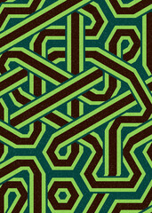 Colour Hexagon Tile Connection art background design illustration