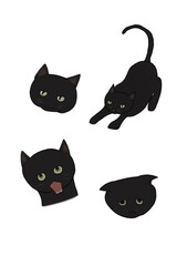 set of black cats
