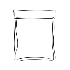 Brottüte, Mock-up, Vektor, Kontur
