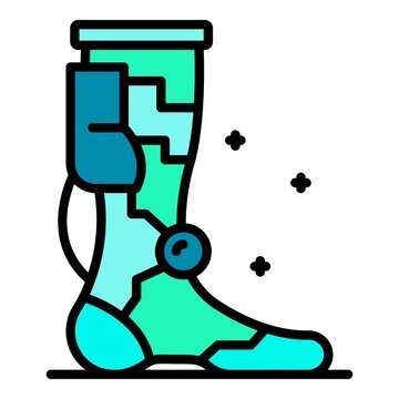 Ankle Prosthesis Icon. Outline Ankle Prosthesis Vector Icon Color Flat Isolated
