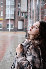 young woman smoking