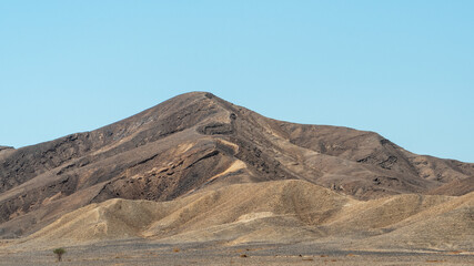 The beautiful landscape of the Negev Desert in southern Israel 
