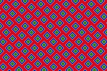 Simple geometric pattern in the colors of the national flag of Gambia