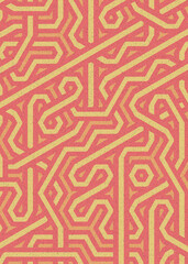 Colour Hexagon Tile Connection art background design illustration