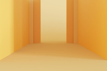 orange display door perspective 