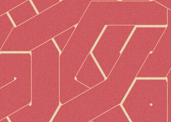 Colour Hexagon Tile Connection art background design illustration